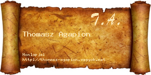 Thomasz Agapion névjegykártya